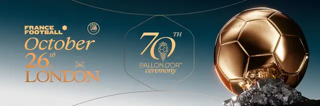 El Balón de Oro 2026 está programado para el lunes 26 de octubre en Londres