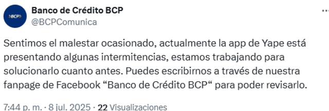 bcp yape