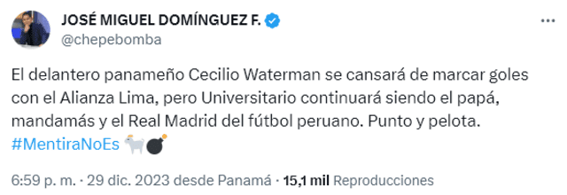 Cecilio Waterman, Alianza Lima