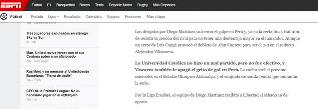 Alianza Lima vs U. Católica de Ecuador