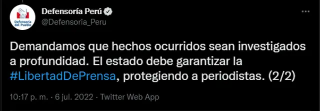 defensoría del Pueblo} defensoría del Pueblo}