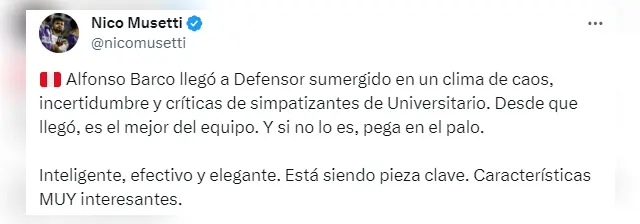 Alfonso Barco, Defensor Sporting