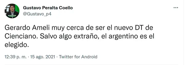 Información de Gustavo Peralta de diario Líbero. Foto: Captura.   