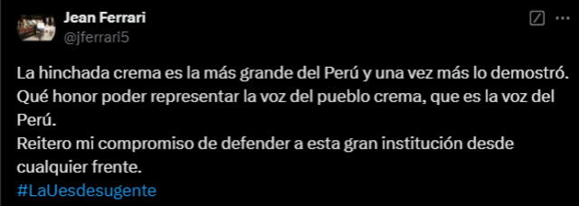 Jean Ferrari, Universitario de Deportes