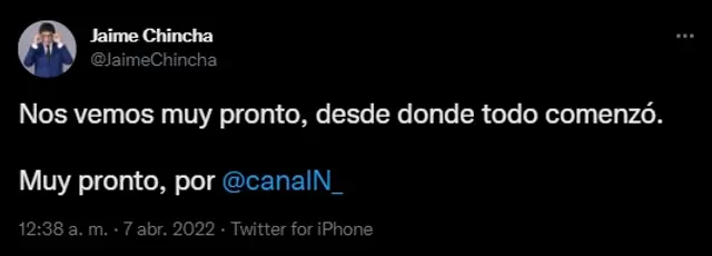 jaime chincha, canal n, twitter jaime chincha, canal n, twitter