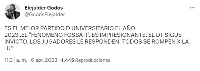 Elejalder Godos, Universitario de Deportes