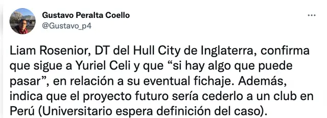 Celi podría llegar a Hull City. de Inglaterra. Foto: Twitter.   