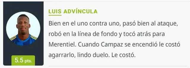 Luis Advíncula, titular con Boca sobre Rosario.   