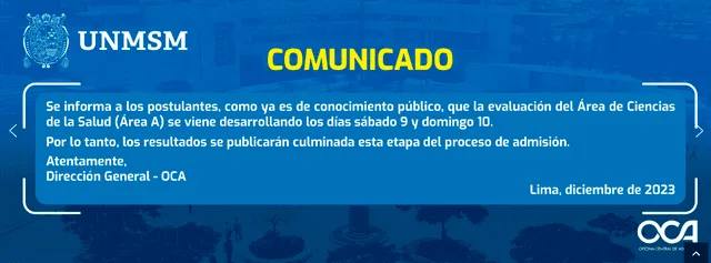 Resultados del Examen de Admisión de San Marcos