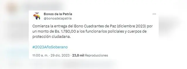 bono Cuadrantes de la Paz