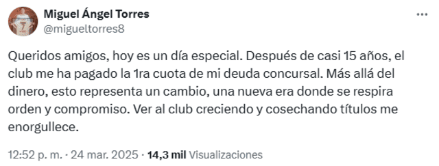 Miguel Ángel Torres, Universitario de Deportes