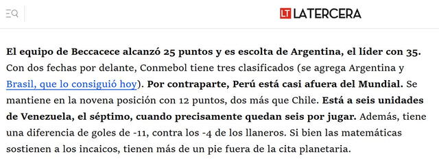 Reacción prensa chilena