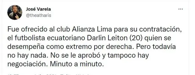 Sobre el tema Darlin Leiton   