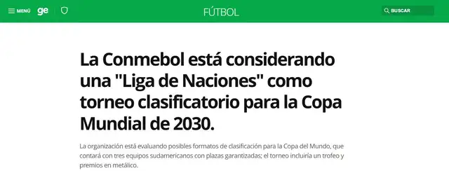 Liga de Naciones, Conmebol