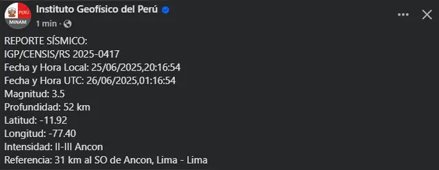 temblor hoy
