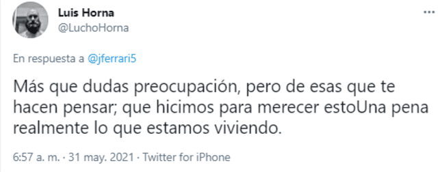 (Foto: Twitter Luis Horna)   