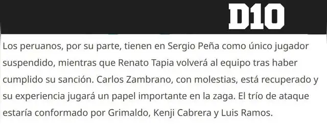 Sergio Peña, Perú vs Paraguay Sergio Peña, Perú vs Paraguay