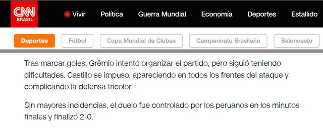 Alianza Lima vs Gremio