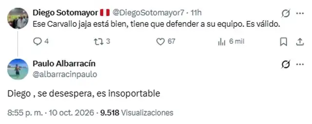 Paulo Albarracín y su crítica a José Carvallo  