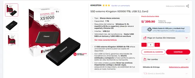 SSD de Kingston Kingston XS1000 SSD de Kingston Kingston XS1000