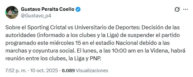 Sporting Cristal vs Universitario, Liga 1
