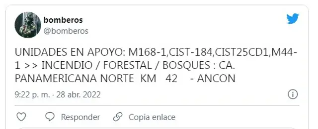 incendio forestal ancón emergencia bomberos