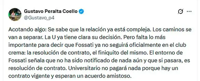 Universitario, Jorge Fossati Universitario, Jorge Fossati