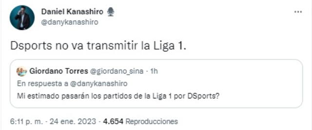 DSports no va a transmitir la Liga 1. DSports no va a transmitir la Liga 1.