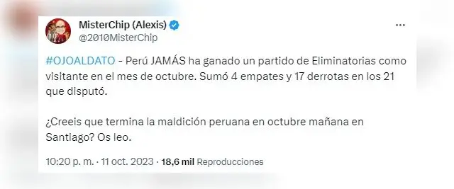 MisterChip sobre la selección peruana