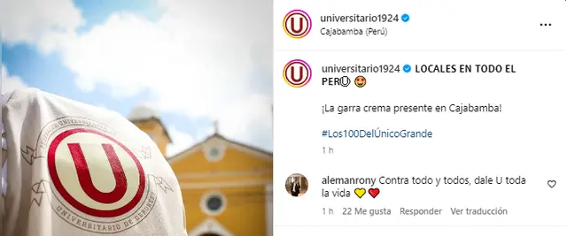 Publicación de Universitario en Instagram. Publicación de Universitario en Instagram.