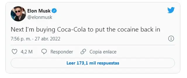 Elon Musk coca cola multimillonario redes sociales compra Elon Musk coca cola multimillonario redes sociales compra
