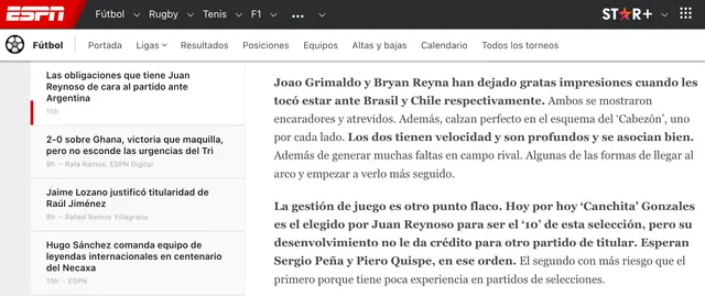 Perú vs Argentina
