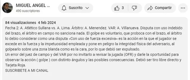 Miguel Scime afirmó que Sebastián Rodríguez debió ser expulsado