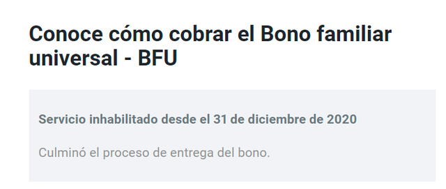 Bono Familiar Universal