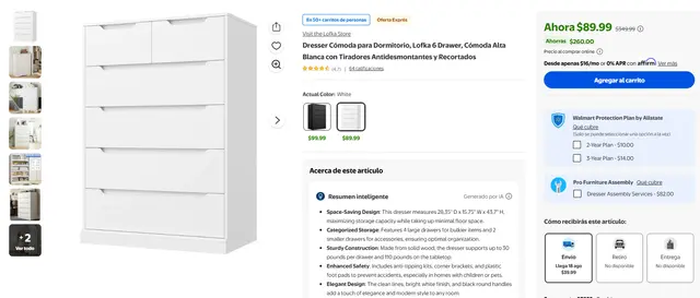 Walmart dresser