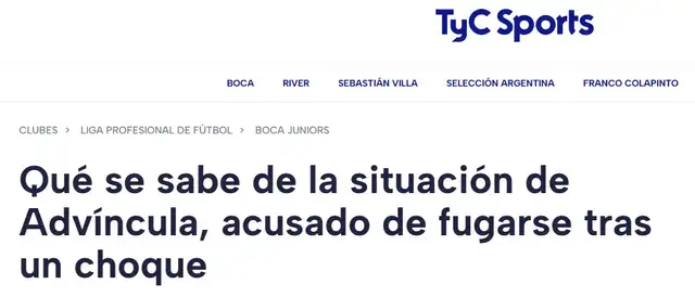 TyC Sports informó así sobre Luis Advíncula TyC Sports informó así sobre Luis Advíncula