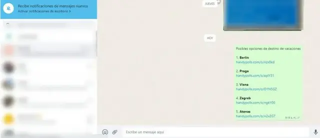 WhatsApp, crear encuestas de modo alternativo, imagen.