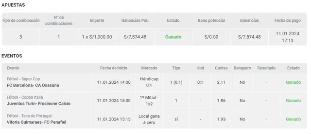 apuestas