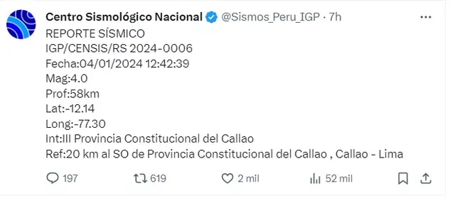 temblor lima hoy temblor lima hoy
