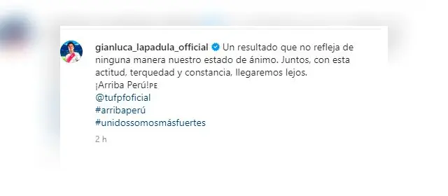 Gianluca Lapadula y su mensaje tras caer contra México