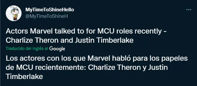 Charlize Theron Justin Timberlake Marvel