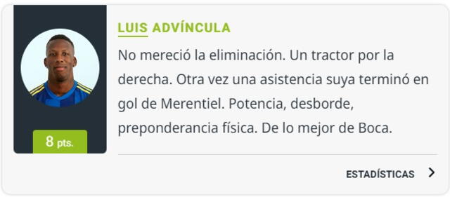 Olé resaltó las cualidades de Luis Advíncula tras eliminación de la Copa de la Liga