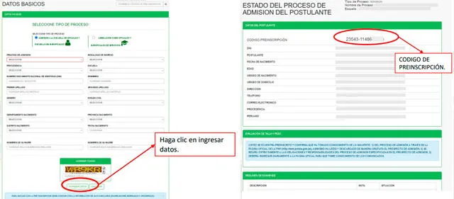 preinscripción PNP
