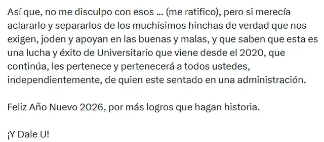Así terminó su mensaje Franco Velazco en X Así terminó su mensaje Franco Velazco en X