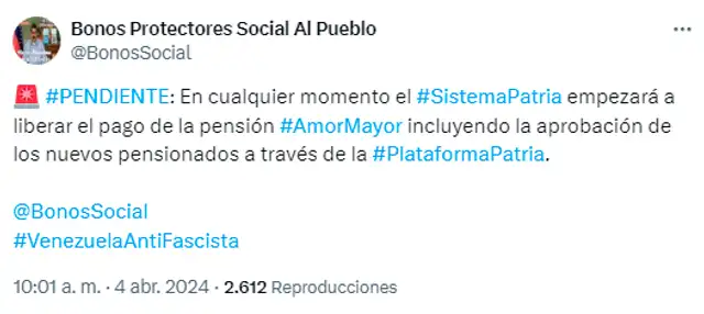 Bono Amor Mayor