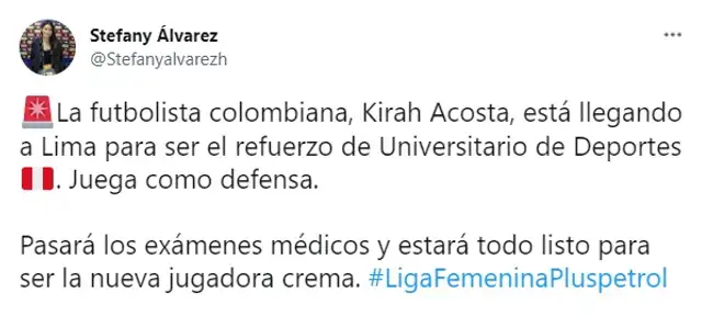 Universitario de Deportes Kirah Acosta