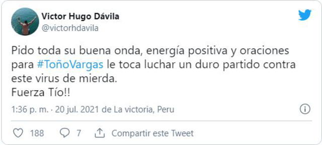 Piden oraciones en favor de Toño Vargas