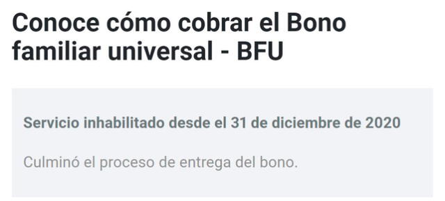 bono familiar universal