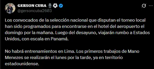 Información sobre la selección peruana