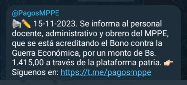 Pagos MPPE